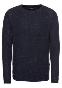Only & Sons Only & Sons, Herren Pullover 'onsLOCAN NAP STRUC. KNIT', Dunkelblau / Naturwei&szlig;