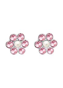 Elli, Damen Ohrringe 'Blume', Hellpink / Silber