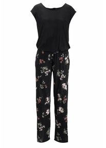 Lascana, Damen Overall, Beige / Mischfarben / Rosa / Schwarz