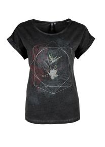 Q/S Designed By, Damen T-Shirt, Mischfarben / Schwarz