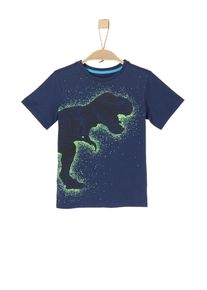 s.Oliver Junior, T-Shirt, Dunkelblau / Neongrün / Schwarz