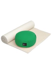 YOGISTAR.COM, Herren Comfort Edition Set 'Meditation Natur', Grasgrün / Naturweiß