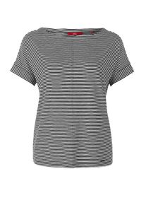 s.Oliver RED LABEL, Damen Shirt, Nachtblau / Weiß