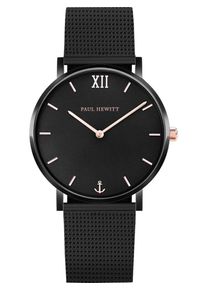 Paul Hewitt, Herren Uhr 'Black Sunray PH-SA-B-BSR-4S', Rosegold / Schwarz