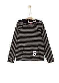 s.Oliver Junior, Mädchen Sweatshirt, Schwarz / Weiß