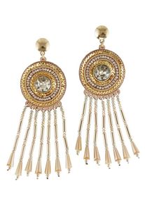 Heine, Damen Ohrschmuck, Beige / Creme / Gold