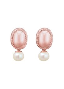 Elli, Damen Perlenohrhänger, Rosegold / Perlweiß