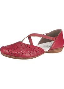 Rieker, Damen Riemchenballerina, Karminrot