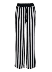 Heine, Damen Hose, Schwarz / Weiß