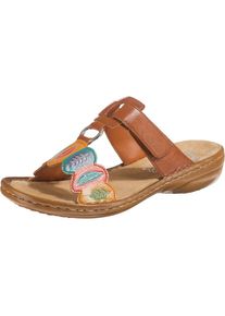 Rieker, Damen Pantoletten 'Eagle', Cognac / Mischfarben