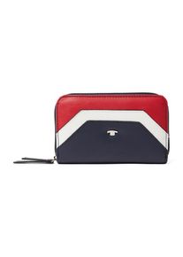 Tom Tailor, Damen Portemonnaie 'Iva', Navy / Rot / Weiß
