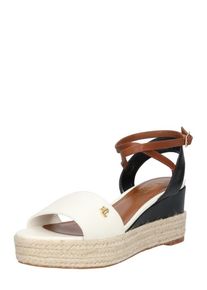 Lauren by Ralph Lauren Lauren Ralph Lauren, Damen Sandale 'Delores', Beige / Schwarz