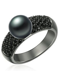 Valero Pearls, Damen Ring, Dunkelgrau / Schwarz