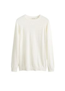 Mango Man, Herren Pullover 'Toni', Wei&szlig;