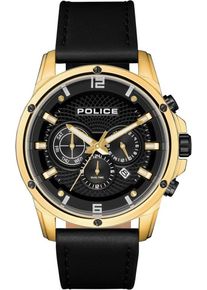 Police, Herren Uhr 'SHANDON PL15525JSG.02', Gold / Schwarz / Silber