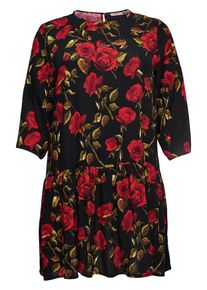 Only Carmakoma, Damen Kleid, Apfel / Rot / Schwarz