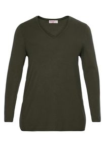 sheego Casual, Damen Pullover, Khaki