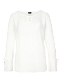 s.Oliver BLACK LABEL, Damen Cut-Out-Shirt mit Zierschleifen, Weiß