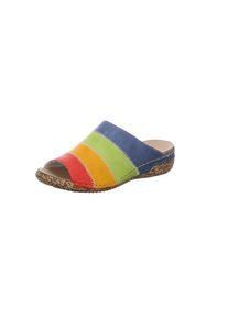 Rieker, Damen Pantolette, Royalblau / Hellgrün / Orange / Rot