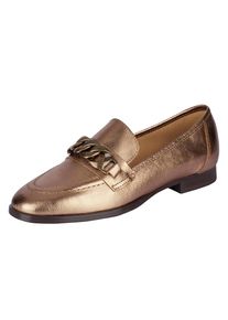 Heine, Damen Slipper, Nude / Gold