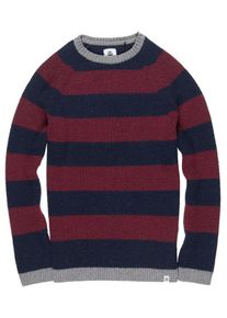 Element, Herren Pullover 'Fisher', Nachtblau / Grau / Kirschrot