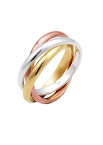 Elli, Damen Ring 'Wickelring', Gold / Rosegold / Silber