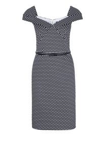 s.Oliver BLACK LABEL, Damen Etuikleid mit Schleifeng&uuml;rtel, Nachtblau