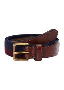 Polo Ralph Lauren, Herren Gürtel '34MM BRAID FABRIC STRTCH BLT', Navy / Braun / Bordeaux