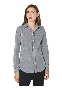 Polo Ralph Lauren, Damen Hemdbluse, Schwarz / Offwhite