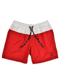 Code-Zero, Herren Badeshorts 'Voile Duo', Rot / Wei&szlig;