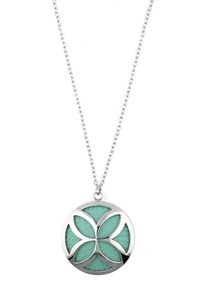 Esprit, Damen Halskette 'Thriving Flora', Türkis / Silber