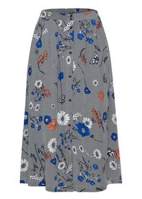 Selected Femme, Damen Maxirock, Blau / Dunkelblau / Koralle / Weiß