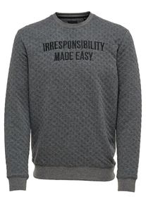 Only & Sons Only & Sons, Herren Sweatshirt 'onsTORNE QUILT CREW SWEAT', Graumeliert