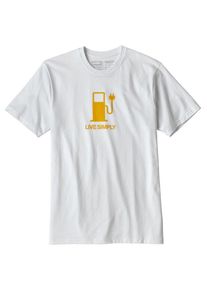 Patagonia, Herren T-Shirt 'Live Simply Power Responsibili', Orange / Wei&szlig;