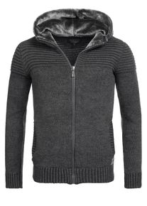 INDICODE JEANS, Herren Strickjacke 'Curitiba', Graphit