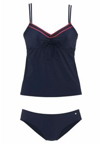 s.Oliver RED LABEL Beachwear, Damen Tankini, Navy / Hellrot