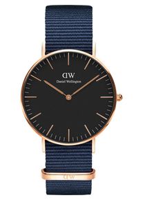 Daniel Wellington, Damen Uhr 'Classic 36 Bayswater DW00100281', Navy / Rosegold / Schwarz