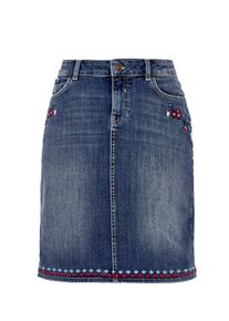 s.Oliver RED LABEL, Damen Jeansrock, Taubenblau