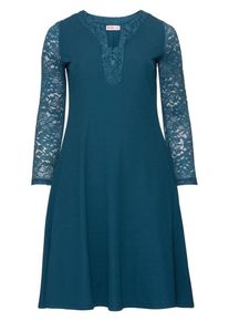 sheego Style, Damen Jerseykleid, Petrol