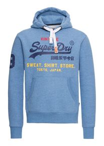 Superdry, Herren Kapuzenpullover 'SWEAT SHIRT STORE TRI HOOD', Hellblau / Gelb / Rot