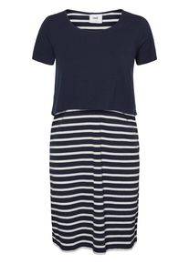 MAMALICIOUS, Damen Jersey Still-Kleid, Navy / Weiß