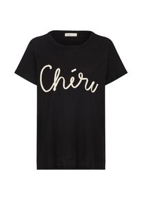Levete Room, Damen T-Shirt, Schwarz / Naturwei&szlig;