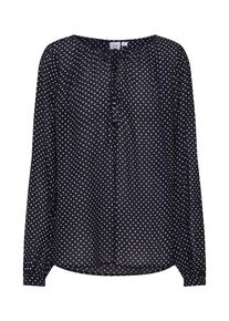 GAP, Damen Bluse 'LS PINTK ZEN TOP', Schwarz / Weiß