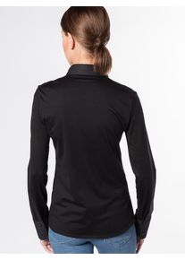 Eterna, Damen Langarm Bluse, Schwarz