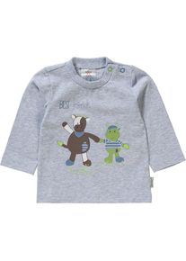 Sterntaler, Langarmshirt, Braun / Graumeliert / Apfel