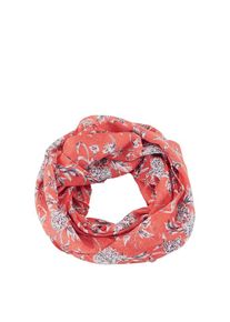 s.Oliver RED LABEL, Damen Loop mit floralem Print, Dunkelblau / Orangerot