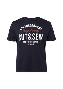 Tom Tailor Denim, Herren Shirt, Nachtblau / Weiß
