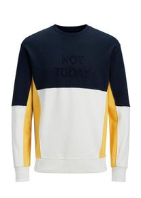 Jack & Jones JACK & JONES, Herren Sweatshirt, Kobaltblau / Goldgelb / Wei&szlig;