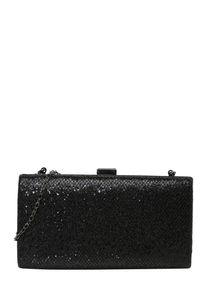 Mascara, Damen Clutch 'METALLIC SNAKE' mit Gliederkette, Schwarz