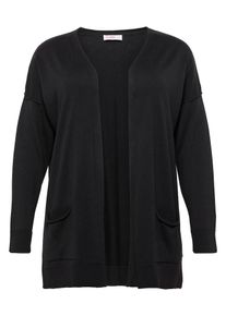 sheego Basic, Damen Cardigan, Schwarz